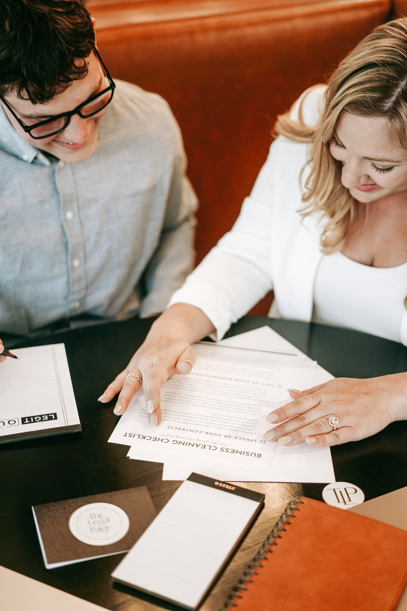 Lawyer consults with a small business owner